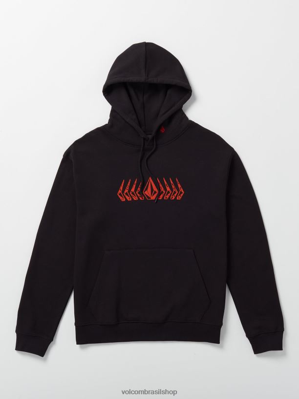 br Volcom homens roupas moletom watanite preto 88NNJ185