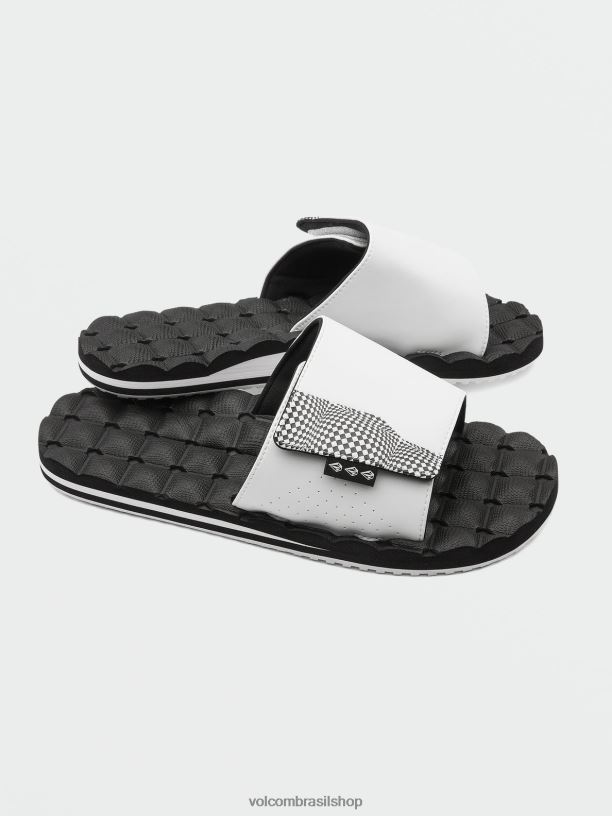 br Volcom homens calçados sandálias deslizantes reclináveis branco 88NNJ603