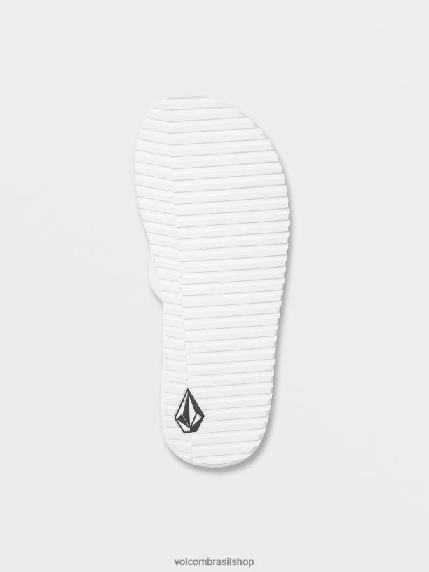 br Volcom homens calçados sandálias deslizantes reclináveis branco 88NNJ603