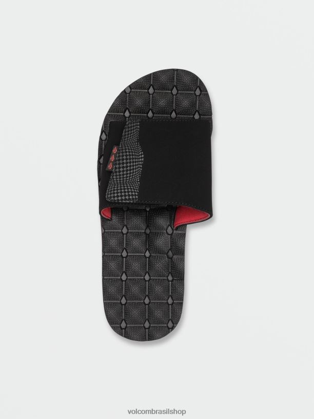 br Volcom homens calçados sandálias deslizantes reclináveis fita vermelha 88NNJ598