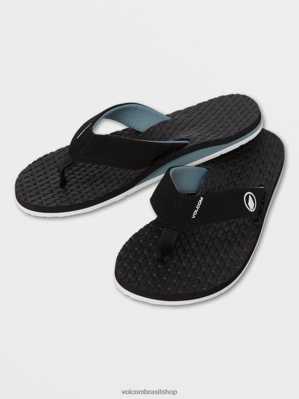 br Volcom homens calçados sandália eco reclinável 2 cinza azulado 88NNJ595