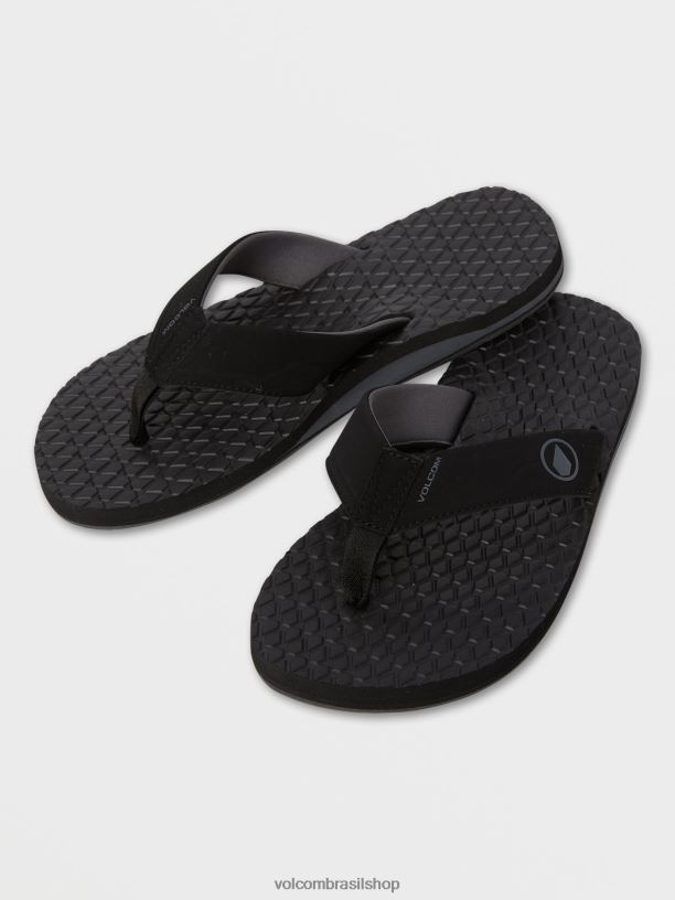 br Volcom homens calçados sandália eco reclinável 2 cinza escuro 88NNJ593