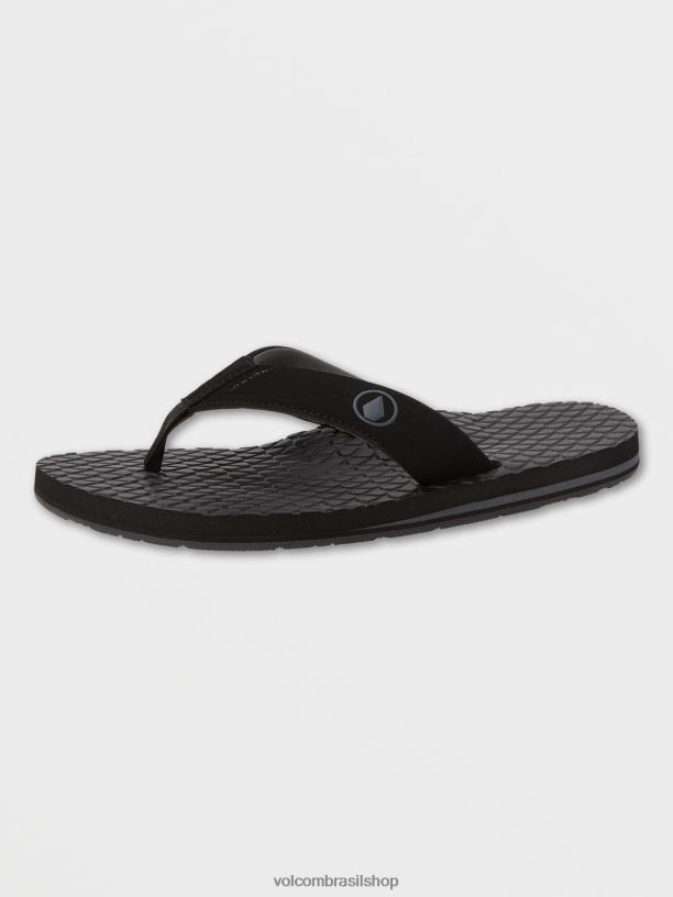 br Volcom homens calçados sandália eco reclinável 2 cinza escuro 88NNJ593