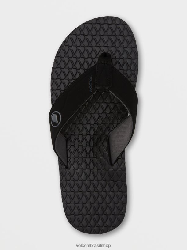 br Volcom homens calçados sandália eco reclinável 2 cinza escuro 88NNJ593