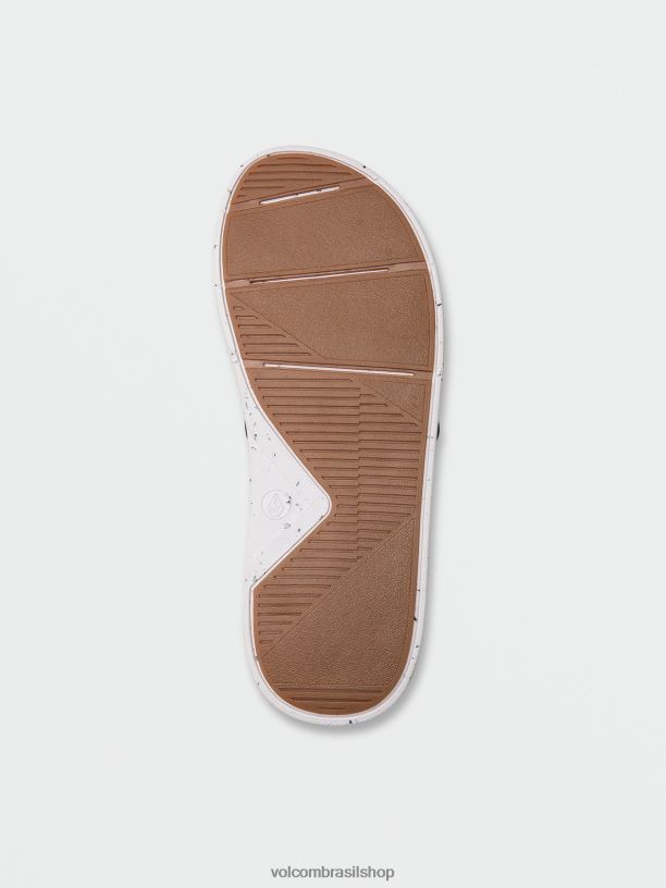 br Volcom homens calçados sandália rascunho v.co Preto branco 88NNJ609