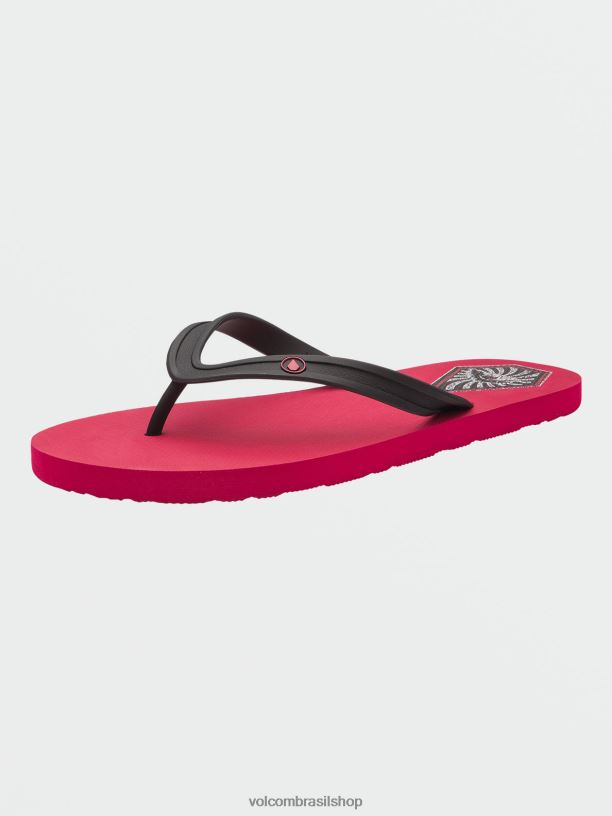br Volcom homens calçados sandália rocker 2 fita vermelha 88NNJ620