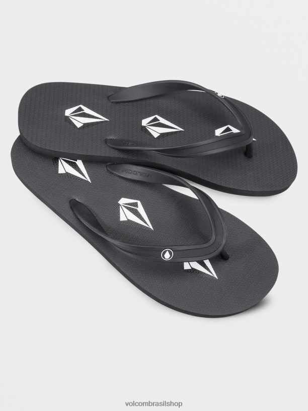 br Volcom homens calçados sandália rocker 2 preto duro 88NNJ606