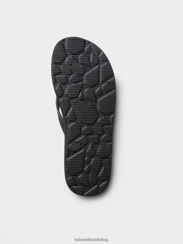 br Volcom homens calçados sandália rocker 2 preto duro 88NNJ606