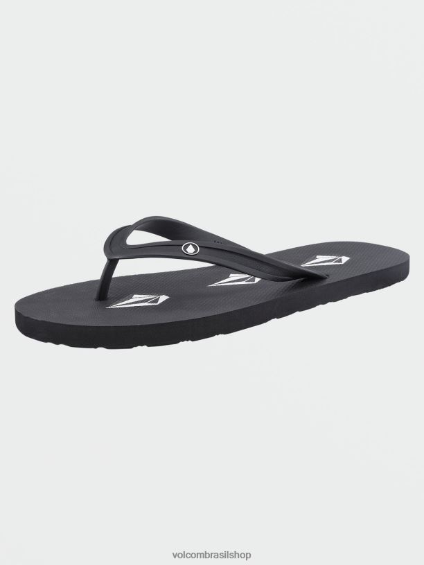 br Volcom homens calçados sandália rocker 2 preto duro 88NNJ606
