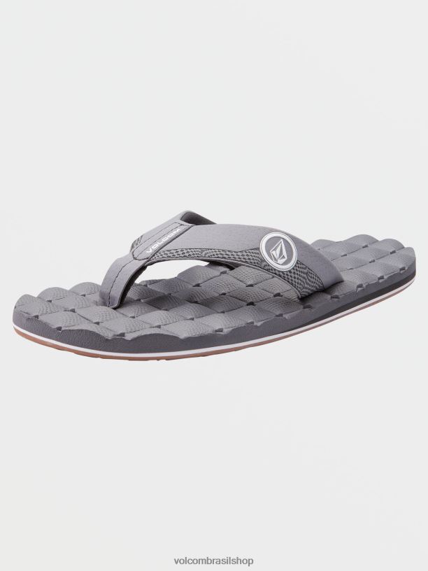 br Volcom homens calçados sandálias reclináveis cinza claro 88NNJ585