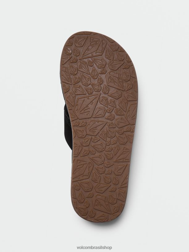 br Volcom homens calçados sandálias reclináveis destruição negra 88NNJ579