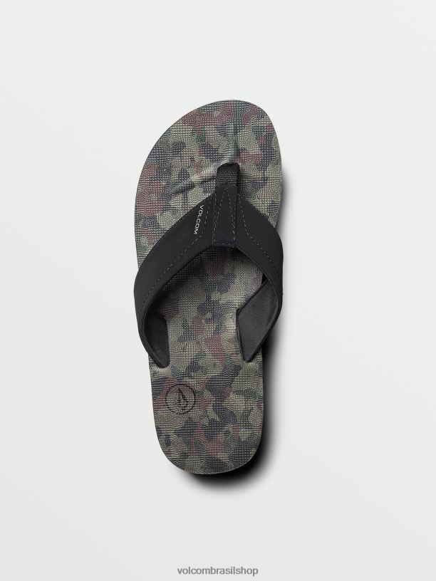 br Volcom homens calçados sandálias vencedoras camuflagem escura 88NNJ601