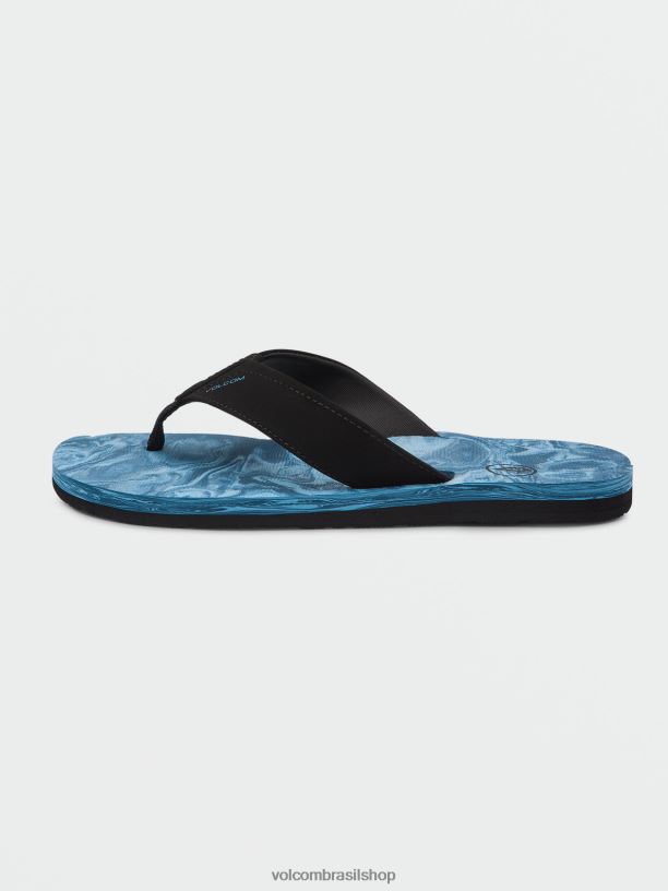 br Volcom homens calçados sandálias vencedoras índigo envelhecido 88NNJ614