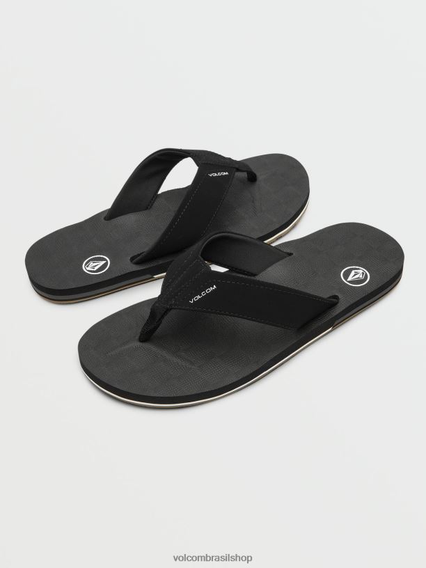br Volcom homens calçados sandálias vencedoras preto 88NNJ580