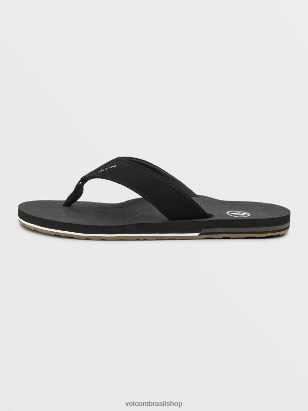 br Volcom homens calçados sandálias vencedoras preto 88NNJ580