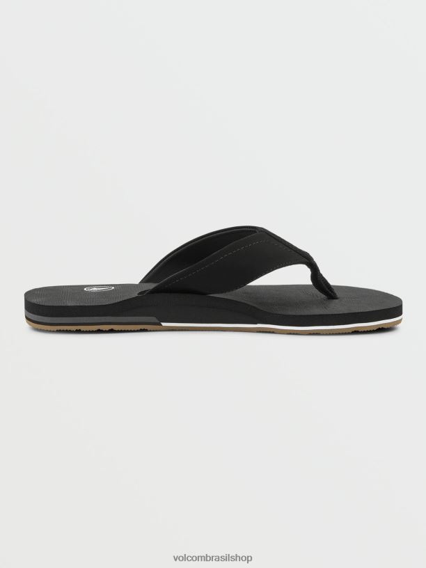br Volcom homens calçados sandálias vencedoras preto 88NNJ580