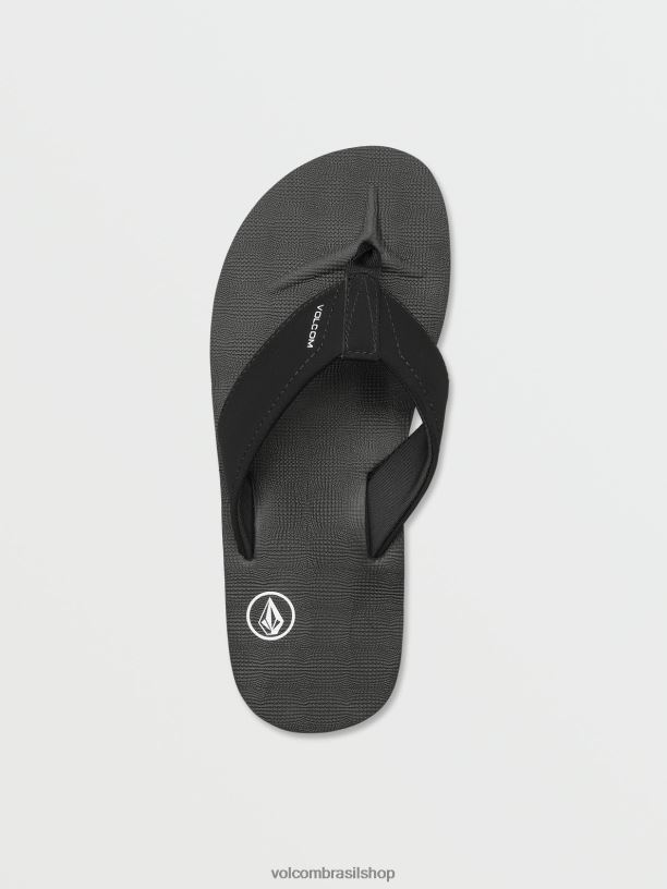 br Volcom homens calçados sandálias vencedoras preto 88NNJ580