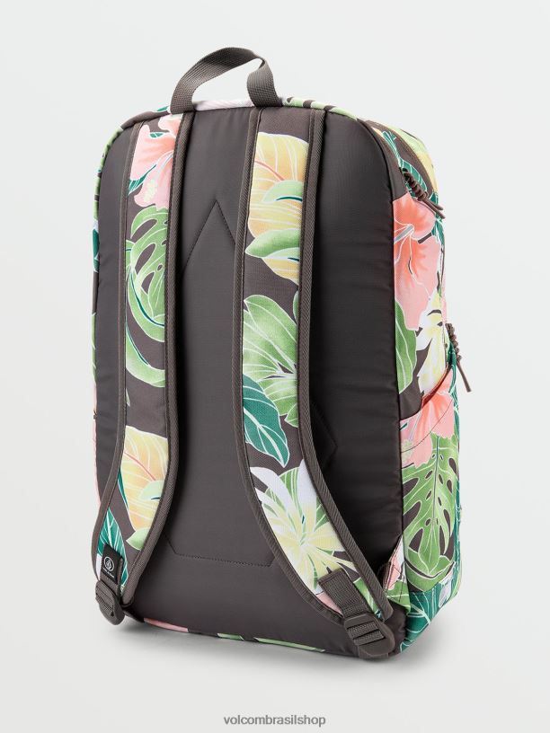 br Volcom mulheres acessórios mochila escolar ardósia cinza 88NNJ984