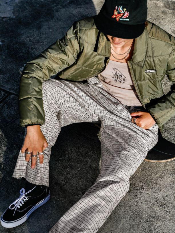 br Volcom mulheres roupas calça de skate thisthatthem areia 88NNJ936