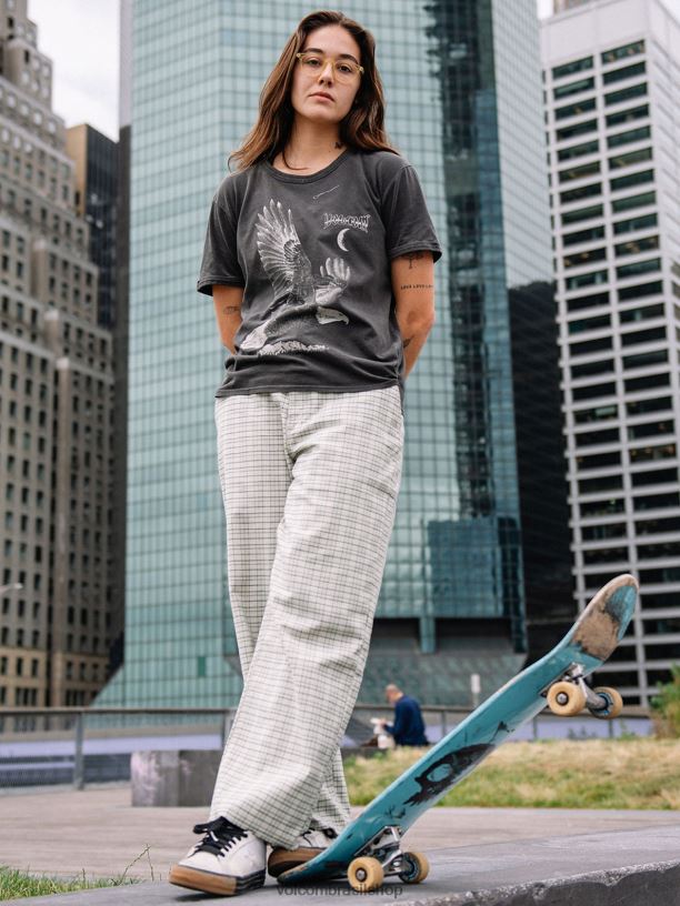 br Volcom mulheres roupas calça de skate thisthatthem areia 88NNJ936