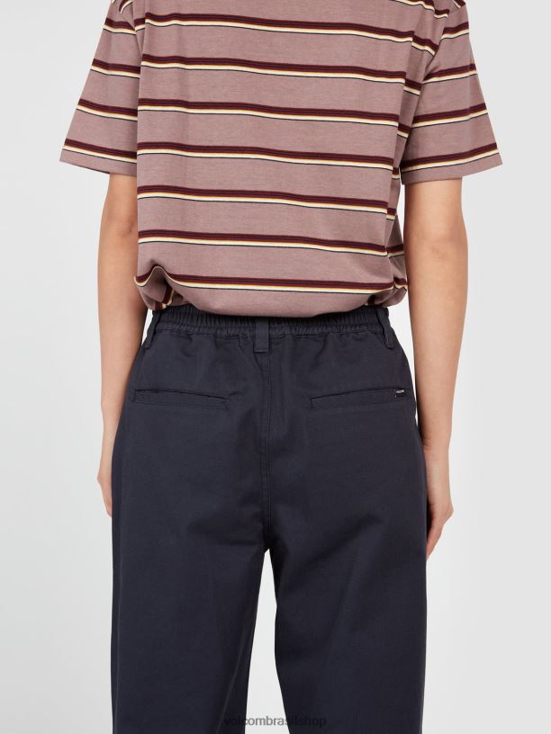 br Volcom mulheres roupas calça de skate thisthatthem azul da meia noite 88NNJ937