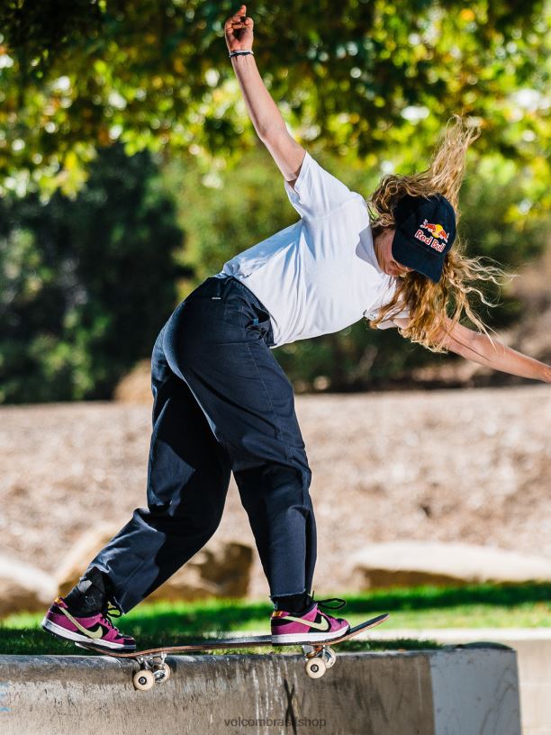 br Volcom mulheres roupas calça de skate thisthatthem azul da meia noite 88NNJ937