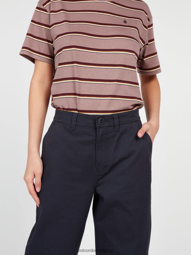 br Volcom mulheres roupas calça de skate thisthatthem azul da meia noite 88NNJ937