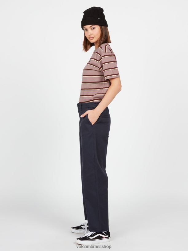 br Volcom mulheres roupas calça de skate thisthatthem azul da meia noite 88NNJ937