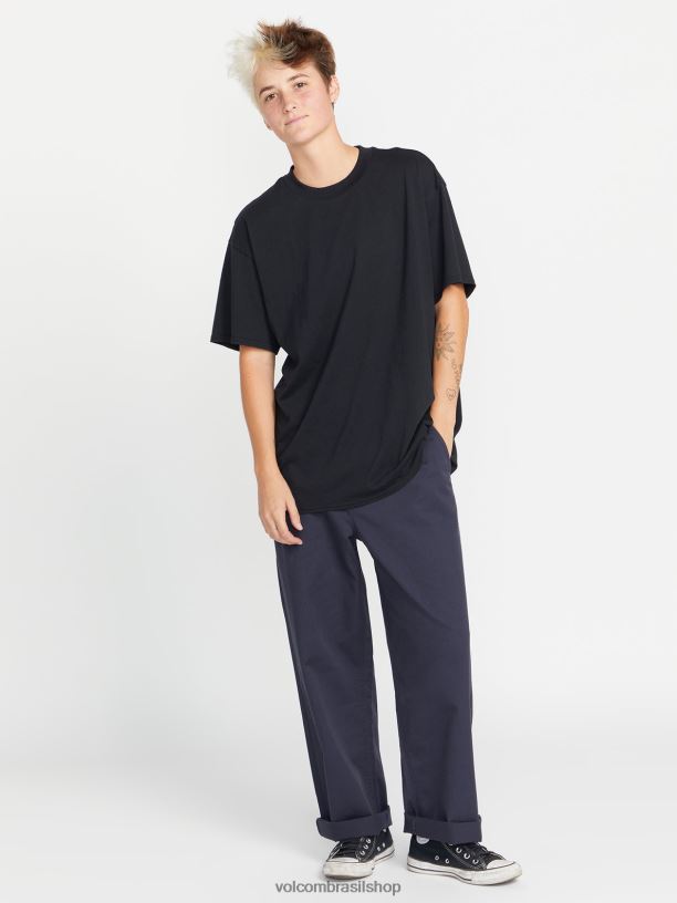 br Volcom mulheres roupas calça de skate thisthatthem azul da meia noite 88NNJ937