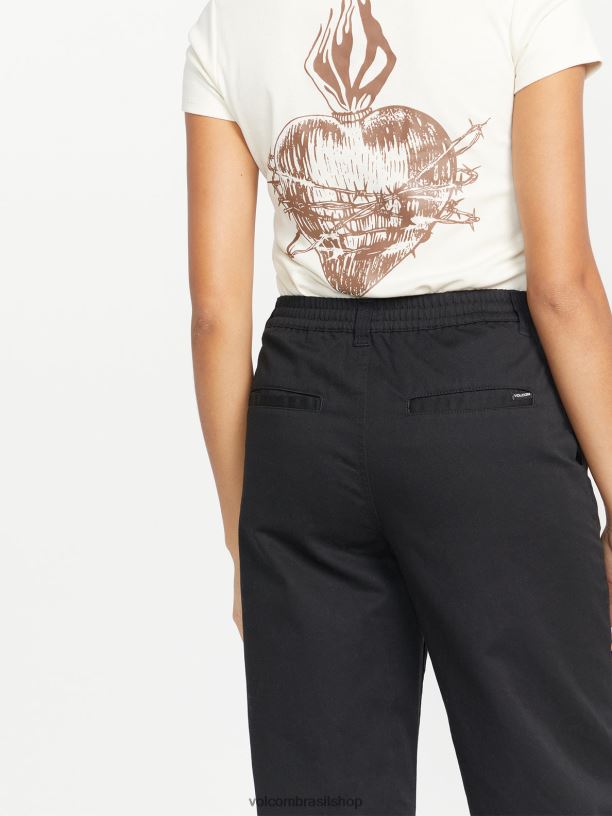 br Volcom mulheres roupas calça de skate thisthatthem preto 88NNJ908