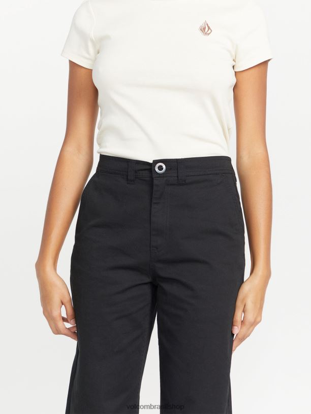 br Volcom mulheres roupas calça de skate thisthatthem preto 88NNJ908