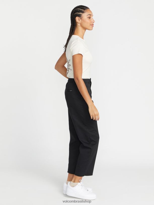 br Volcom mulheres roupas calça de skate thisthatthem preto 88NNJ908