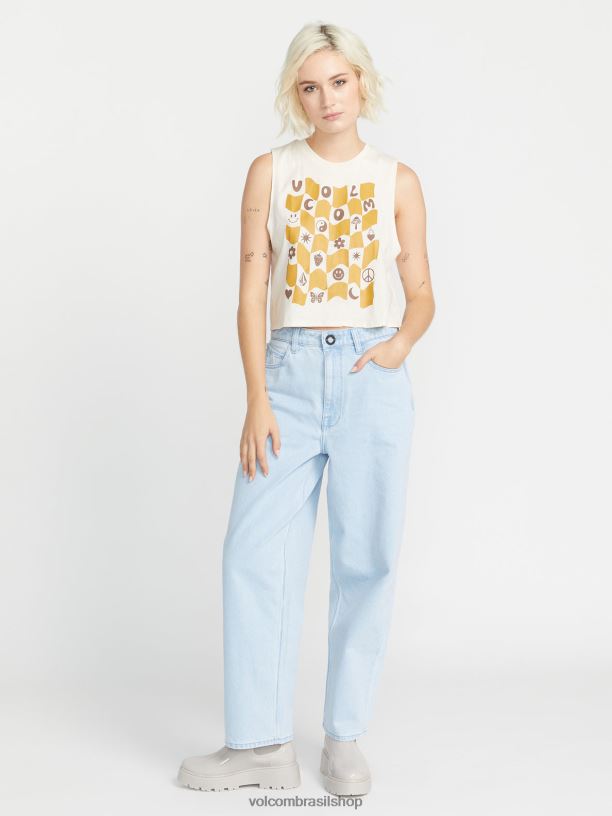 br Volcom mulheres roupas calça jeans weellow azul claro 88NNJ918