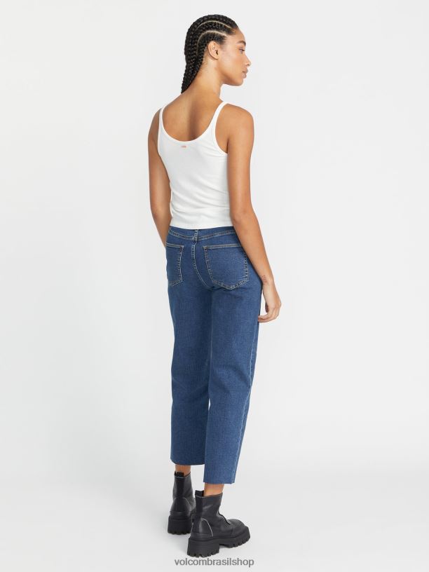 br Volcom mulheres roupas calça reta apedrejada vintage 88NNJ925