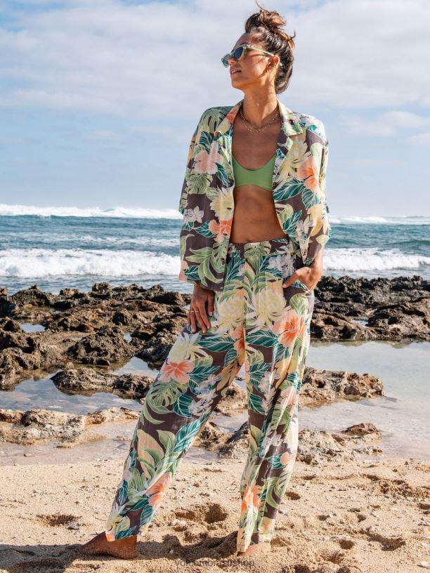 br Volcom mulheres roupas calças de cintura elástica excapism ardósia cinza 88NNJ929