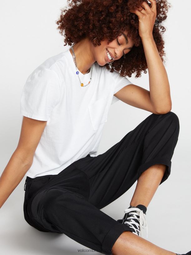 br Volcom mulheres roupas calças frochickie preto 88NNJ941