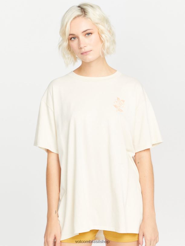 br Volcom mulheres roupas camisa manga curta stone tech nuvem 88NNJ785