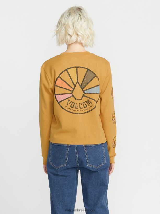 br Volcom mulheres roupas camisa manga longa termality dijon 88NNJ797