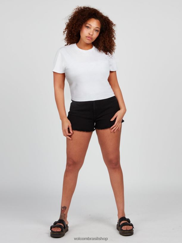 br Volcom mulheres roupas uma de cada camiseta de manga curta para bebê branco 88NNJ825