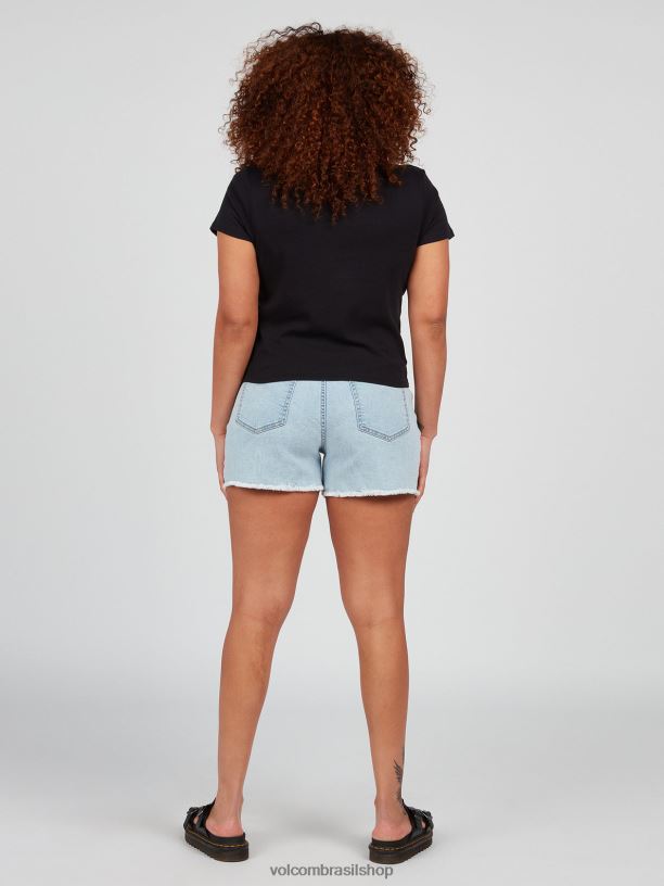 br Volcom mulheres roupas uma de cada camiseta de manga curta para bebê preto 88NNJ824