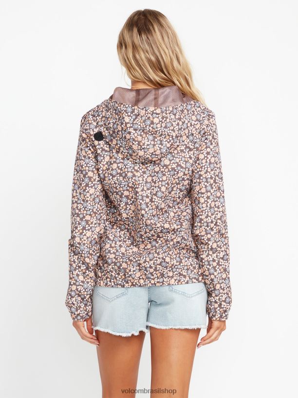 br Volcom mulheres roupas jaqueta de pedra inimiga ardósia cinza 88NNJ896