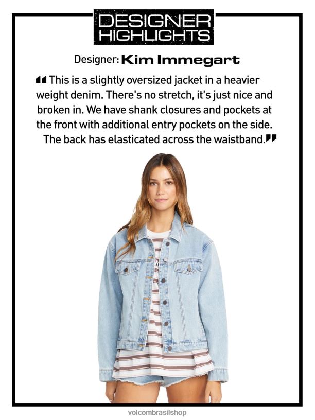 br Volcom mulheres roupas jaqueta jeans coco ho gelo 88NNJ891