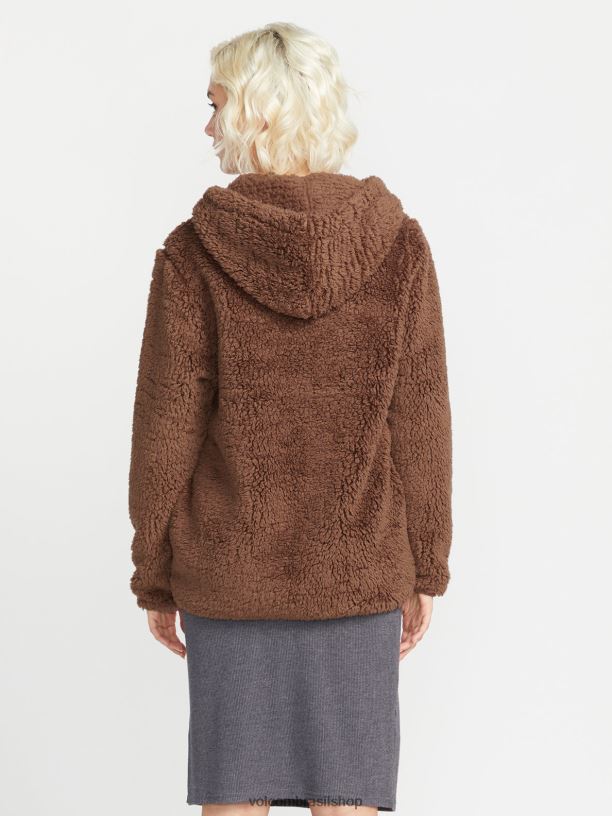 br Volcom mulheres roupas viveu em lounge phuz up jaqueta chocolate 88NNJ902