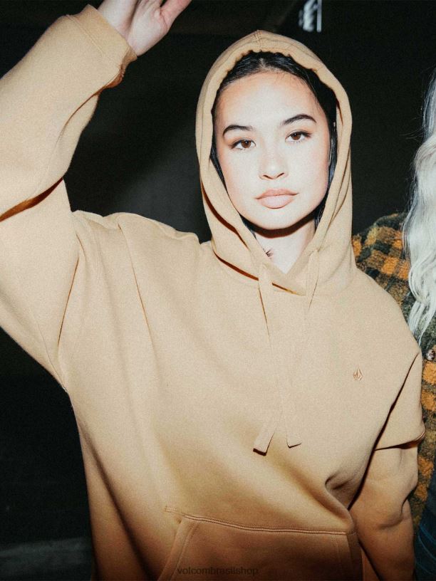 br Volcom mulheres roupas moletom coração de pedra ii caqui 88NNJ832