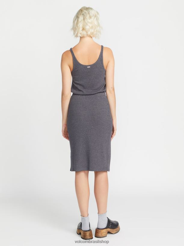 br Volcom mulheres roupas vivia em saia canelada preto 88NNJ916