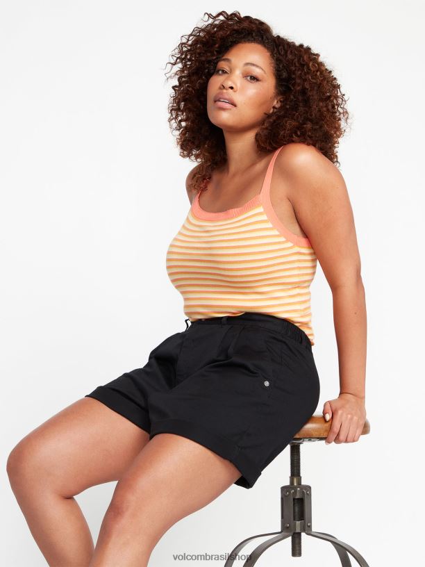 br Volcom mulheres roupas calções de calças frochi preto 88NNJ912