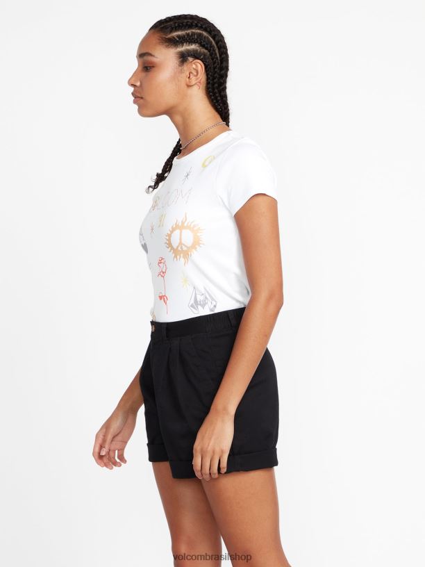 br Volcom mulheres roupas calções de calças frochi preto 88NNJ912