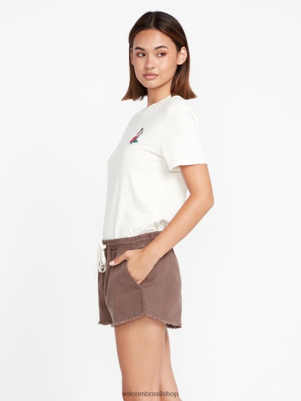 br Volcom mulheres roupas calções de pedra strutin ardósia cinza 88NNJ938