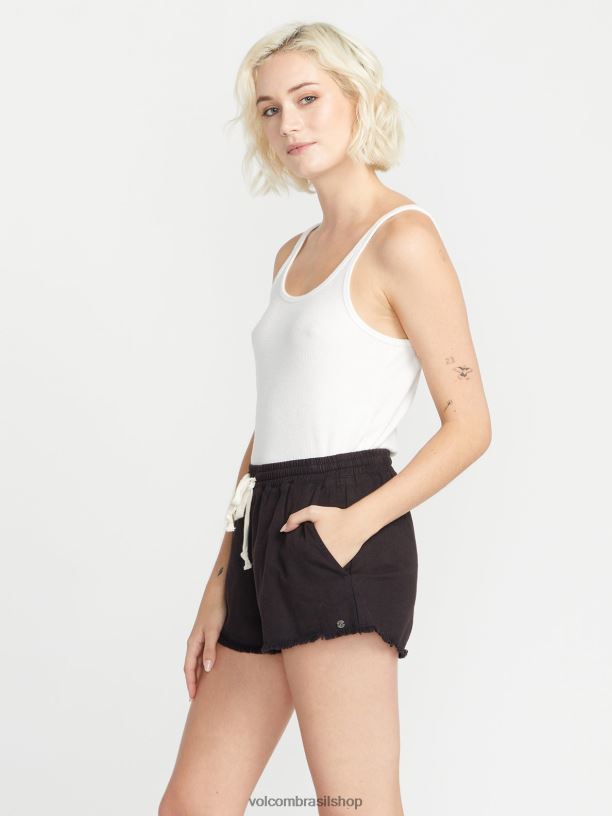 br Volcom mulheres roupas calções de pedra strutin preto 88NNJ954