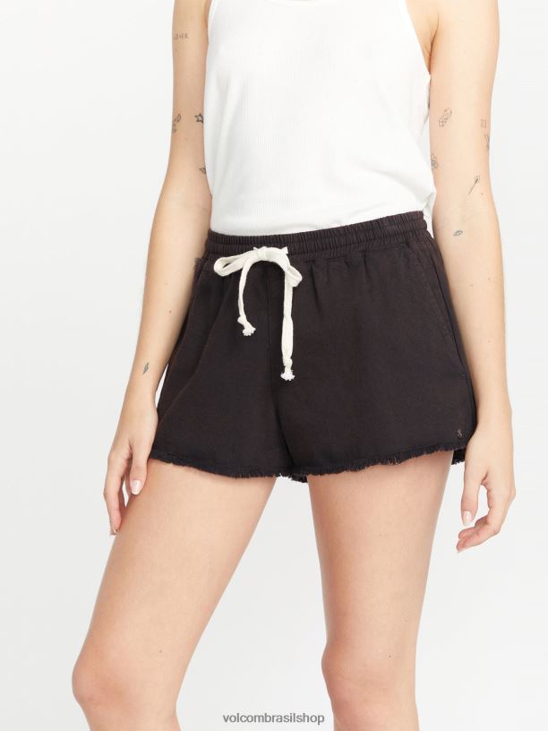 br Volcom mulheres roupas calções de pedra strutin preto 88NNJ954